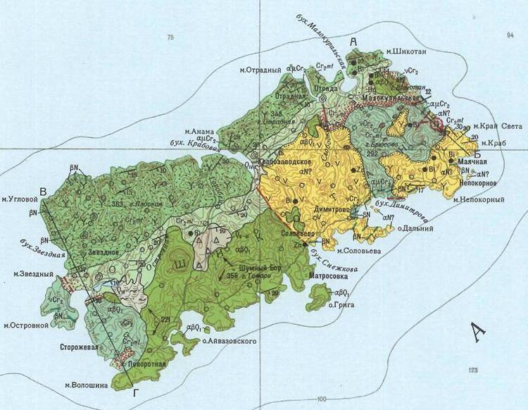 色丹島の地質図: 北方領土の地下資源について